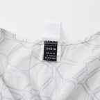SHEIN Women's White Geometric Pattern Long-Sleeved Kimono Abaya