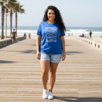 Women's Blue Happiness Graphic T-Shirt