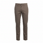 Men's Slim Fit Brown Cotton Chino Trousers