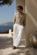 Pull&Bear White Wide-Leg Relaxed Lounge Pants XL
