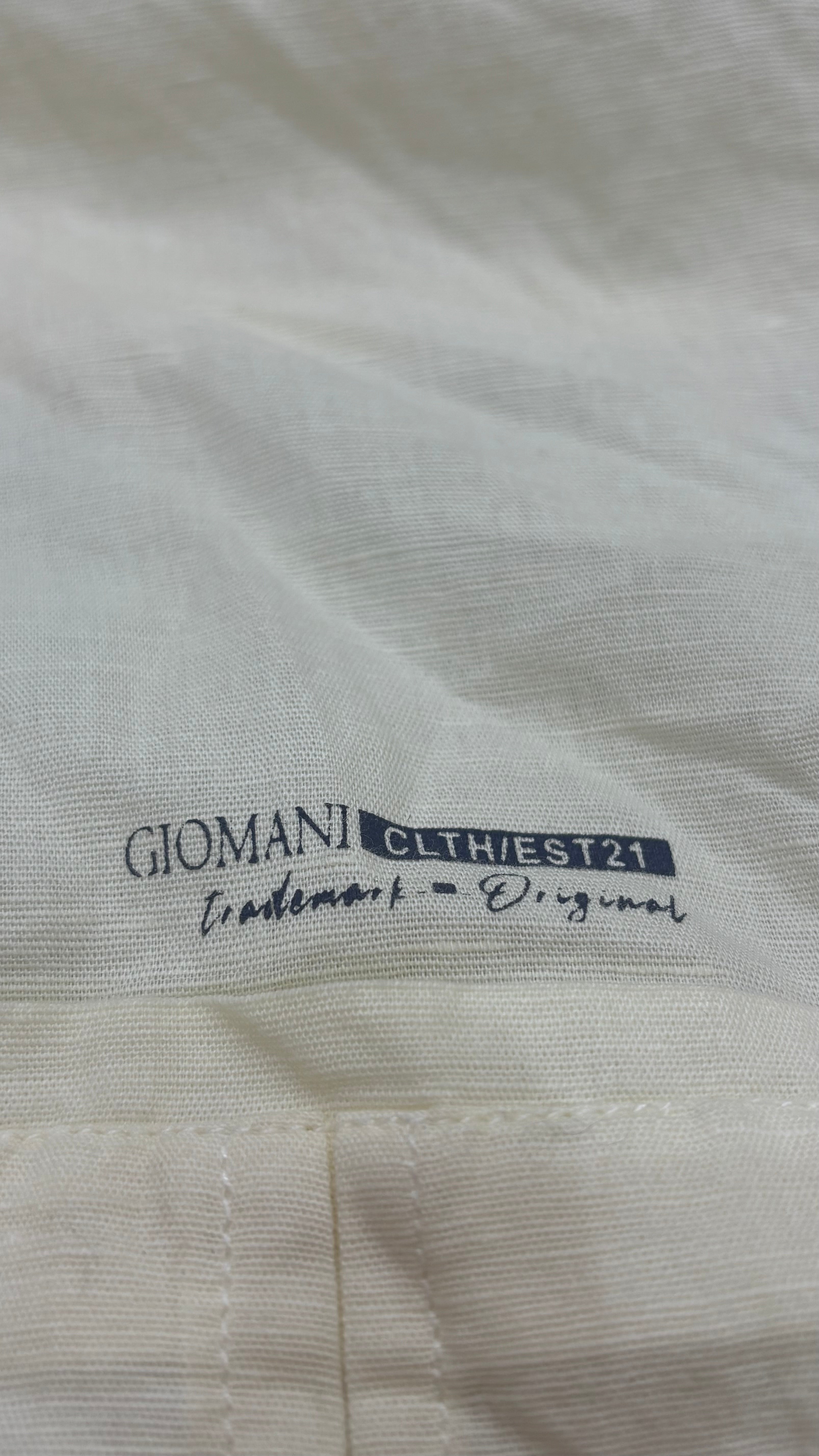 Giomani Men's Slim Fit Short Sleeve Linen Blend Shirt 4XL