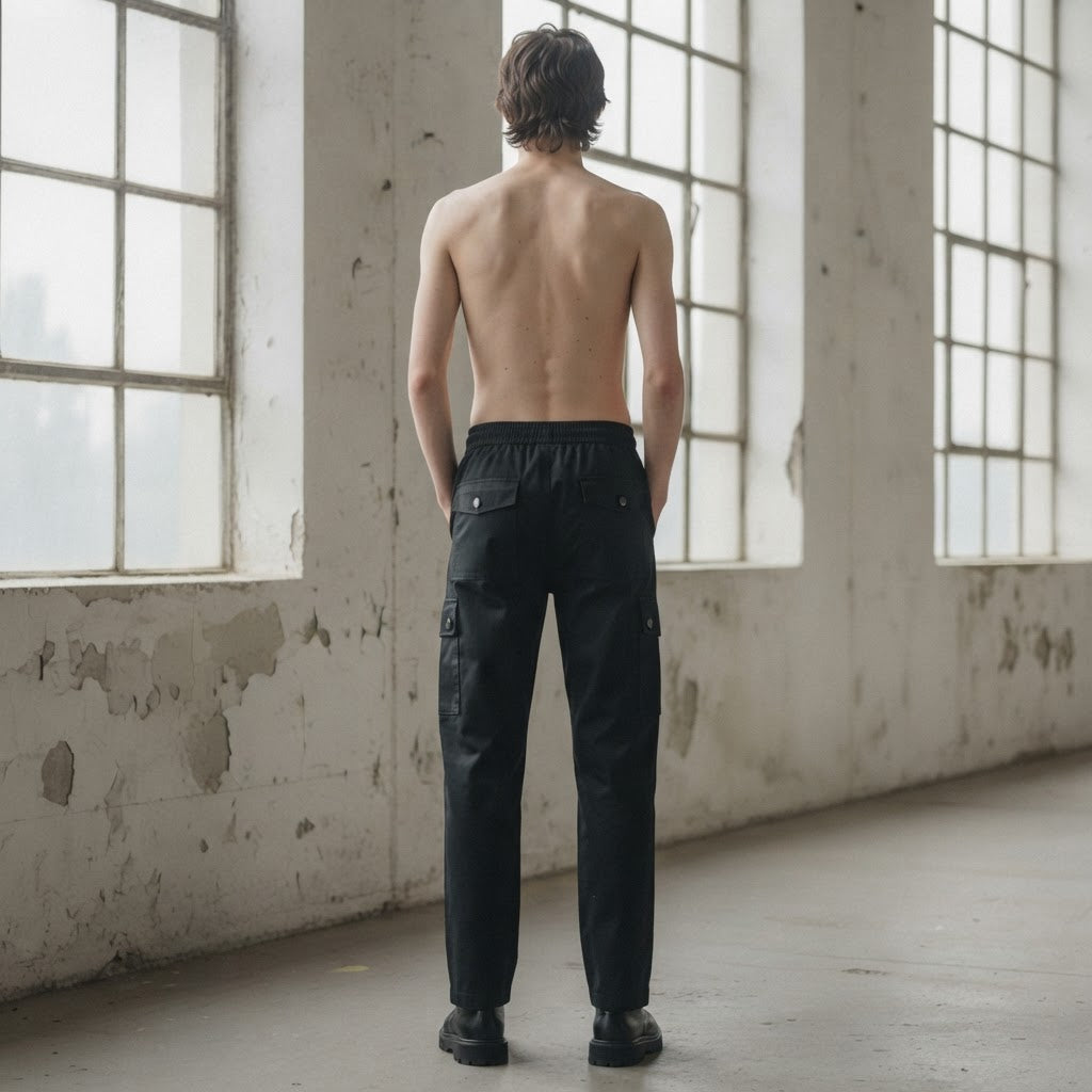 represent Black Relaxed Fit Multi-Pocket Cargo Trousers
