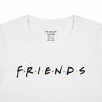 F.R.I.E.N.D.S Women's White Graphic Logo Crew Neck T-Shirt