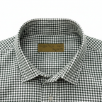 Boys Green Gingham Long Sleeve Button Down Shirt - Size S