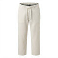 ZARA MAN Women's Off-White Casual Wide-Leg Linen Trousers