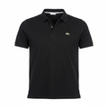 Women's Black Short-Sleeve Relaxed Fit Polo Shirt