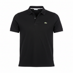Women's Black Short-Sleeve Relaxed Fit Polo Shirt