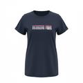 Women's Navy Blue Graphic Slogan T-Shirt