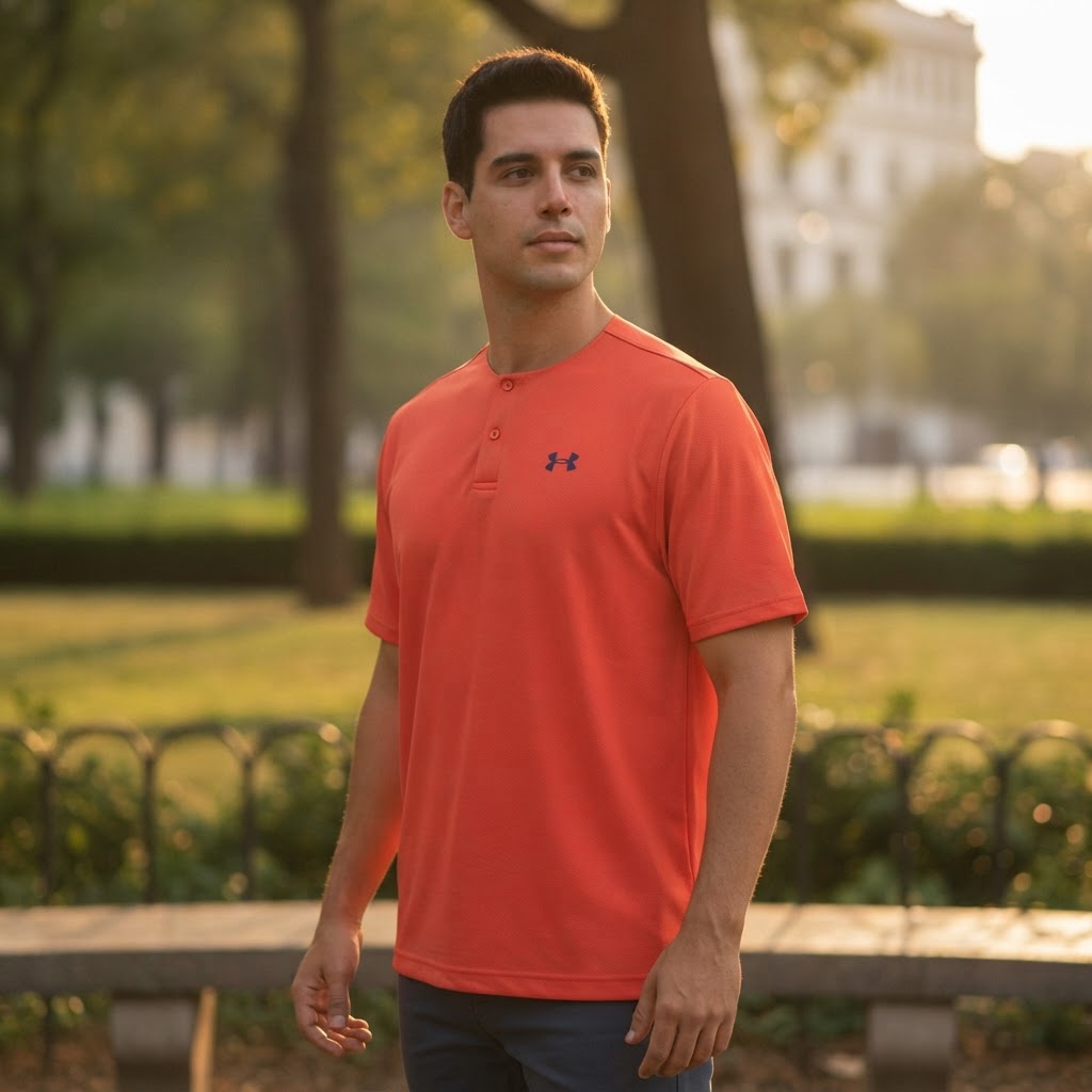 Under Armour Orange-Red Performance Piqué Polo Shirt Loose F