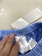 SHEIN SHEIN Cornflower Blue Piqué Knit Toddler Elastic Short