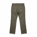 GIOMANI Men's Olive Green Straight-Leg Cotton Twill Trousers