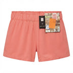 Women's Peach Ruffled Drawstring Summer Shorts