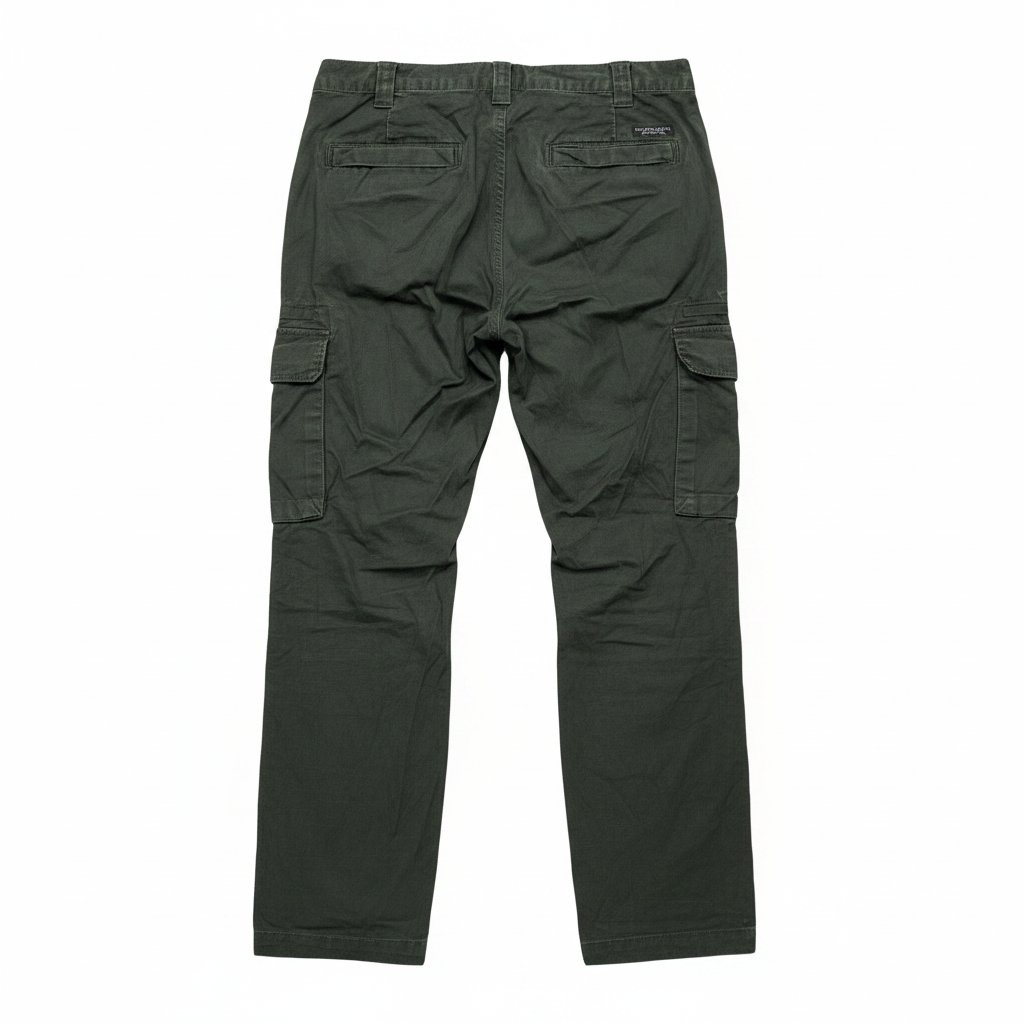 Thrills Slacker Cargo Pants in Olive Green - Size 32