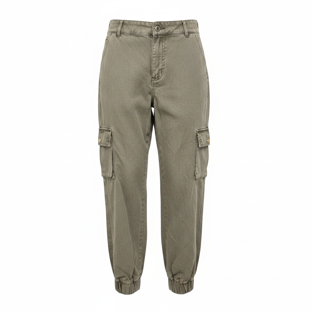 EN.ES Women's Olive Green Cargo Jogger Pants - Size US 2