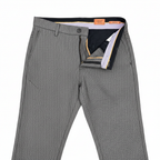 CUBA man® Men's Grey Micro-Pattern Slim-Fit Tailored Trouser