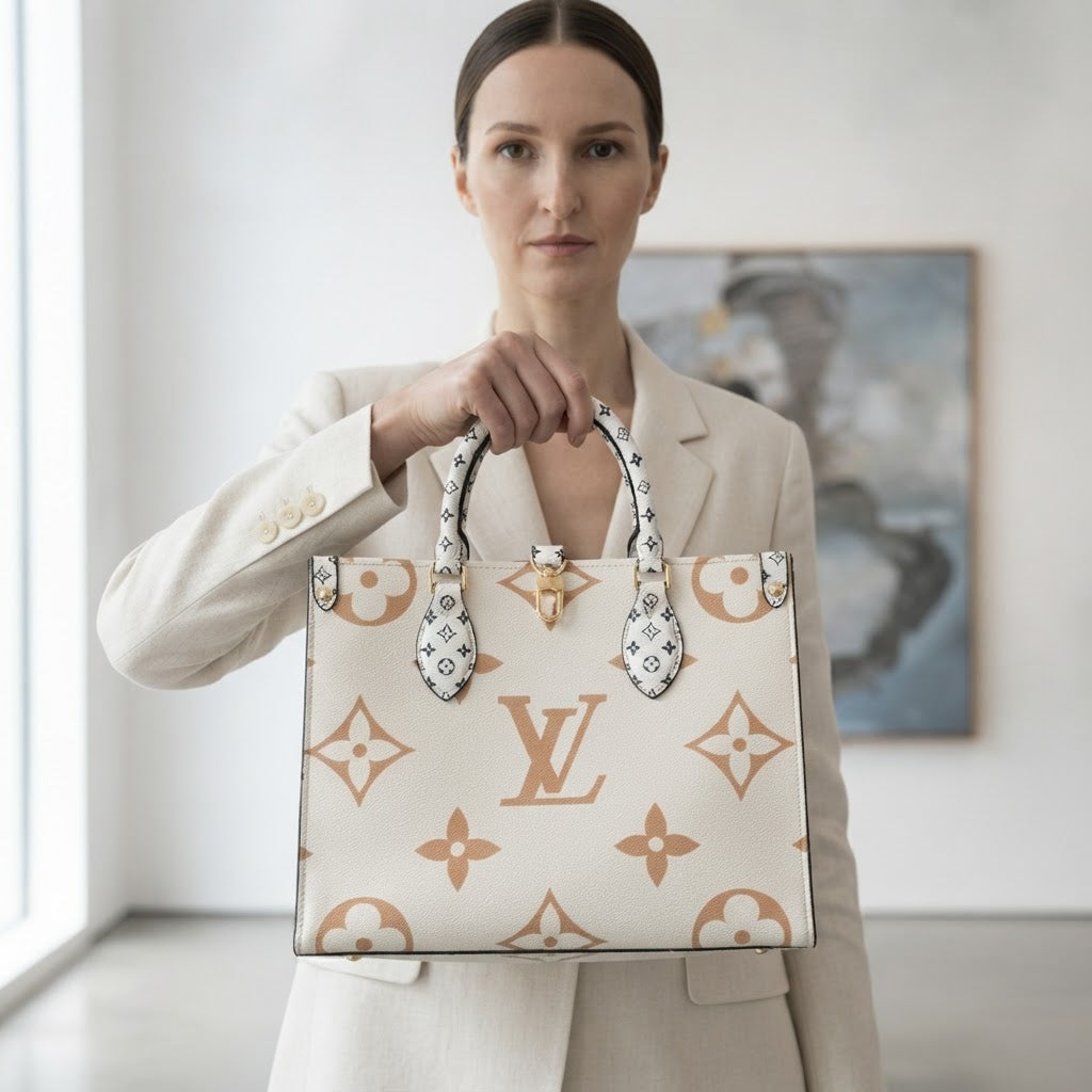 LV, LOUIS VUITTON PARIS made in France Off-White Monogram Gr