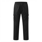 FORZA Black Relaxed Fit Cargo Trousers with Drawstring Waist