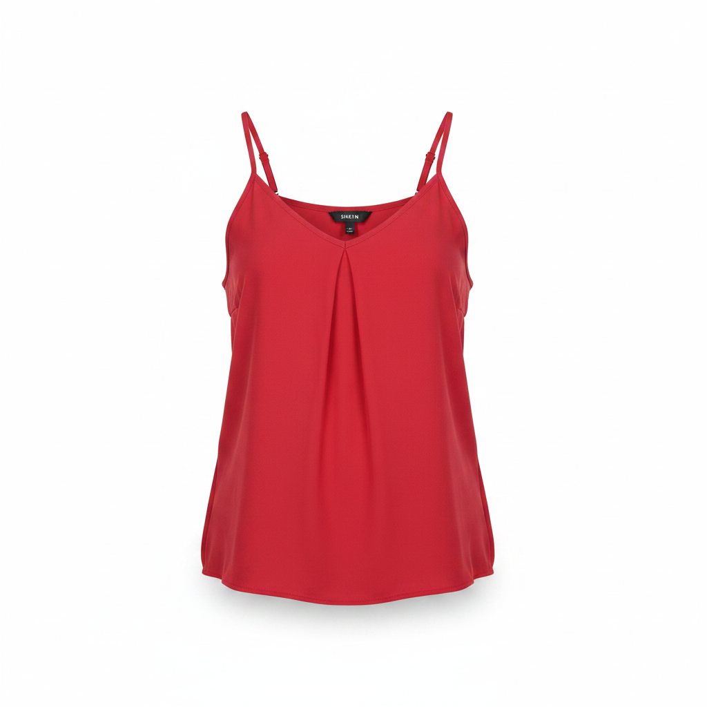 Shein Curve Red V-Neck Plus Size Cami Top 3XL