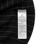 SHEIN LEISURE Women's Black Striped Short Sleeve Button-Down