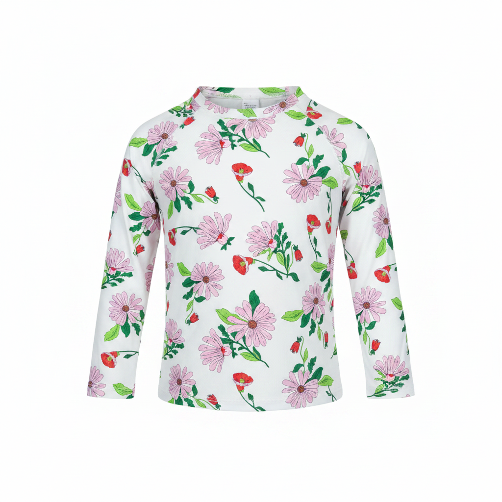 Bonds Kids Floral Long Sleeve Cotton Top - Size 7