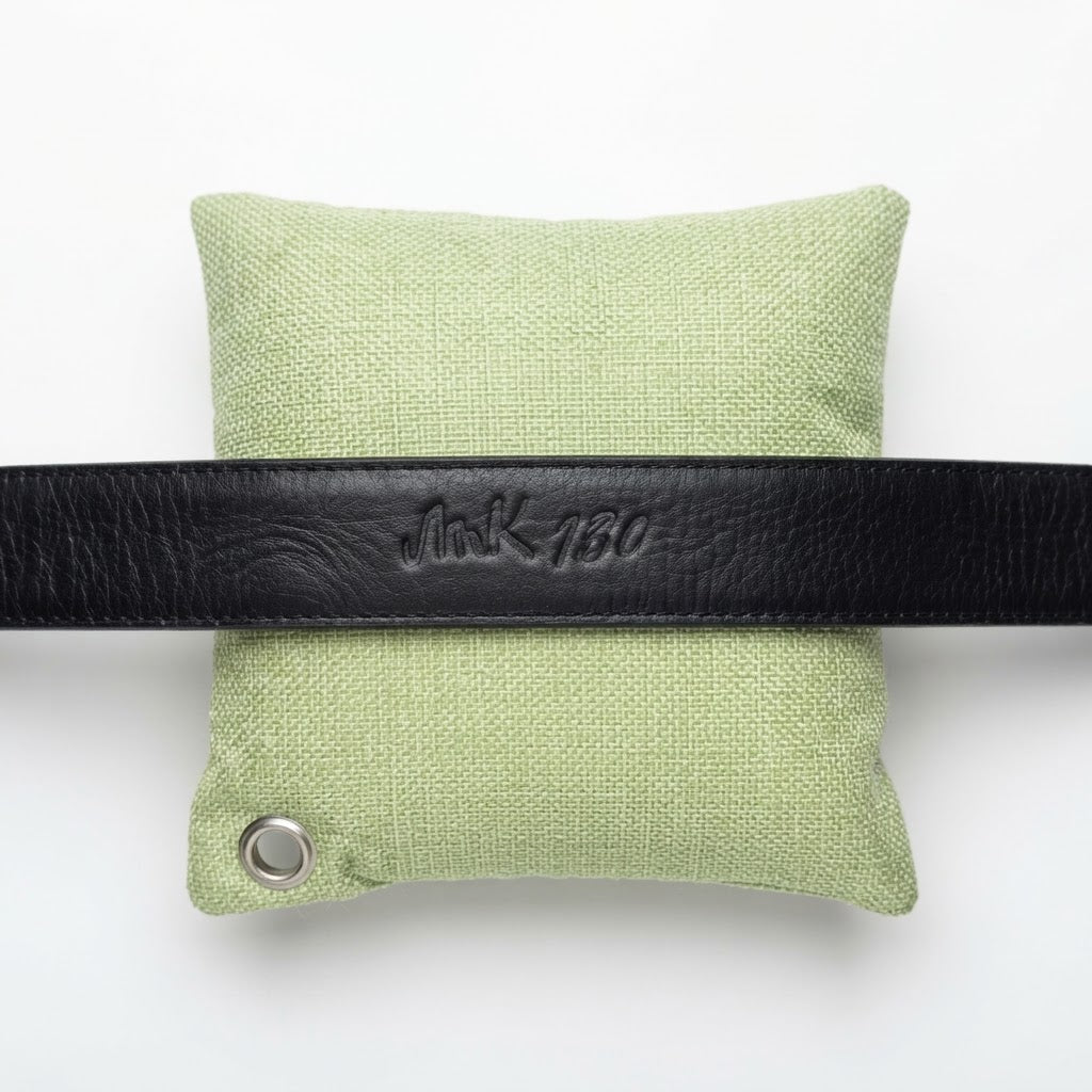 Men's Classic Black Leather Belt with black Buckle