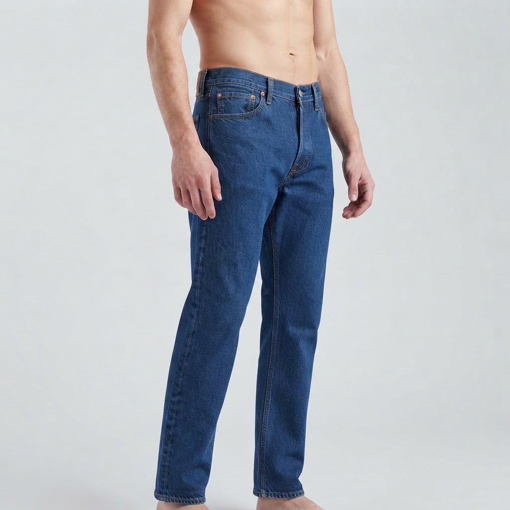 Levi's Levi's 501 Indigo Straight Leg Jeans with Button Fly
