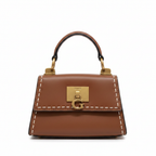 Guess Brown Mini Top-Handle Bag with Gold Logo