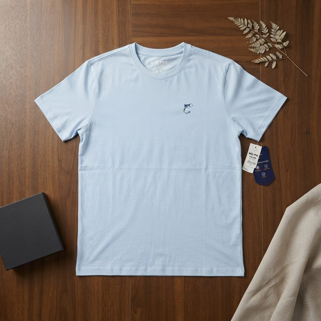 Reel Pro White Graphic Fishing T-Shirt with Reel Pro Back Pr