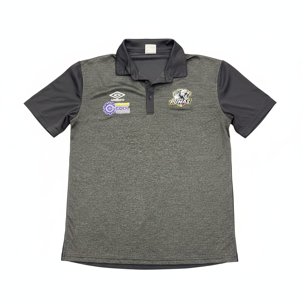 Men's Umbro Port Kembla Pumas Heather Grey Polo Shirt