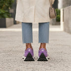 Women's Purple Retro Suede & Mesh Sneakers