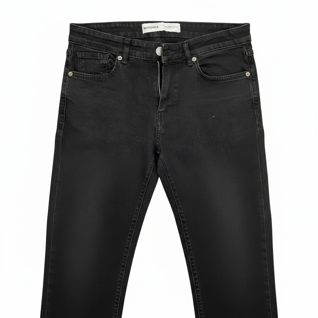 Women's High-Waisted Black Flared Denim Jeans