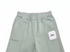 Sage Green Relaxed Pintuck Graphic Sweatpants