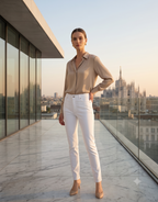 Curve Appeal White High-Rise Essential Skinny Jeans Size 12