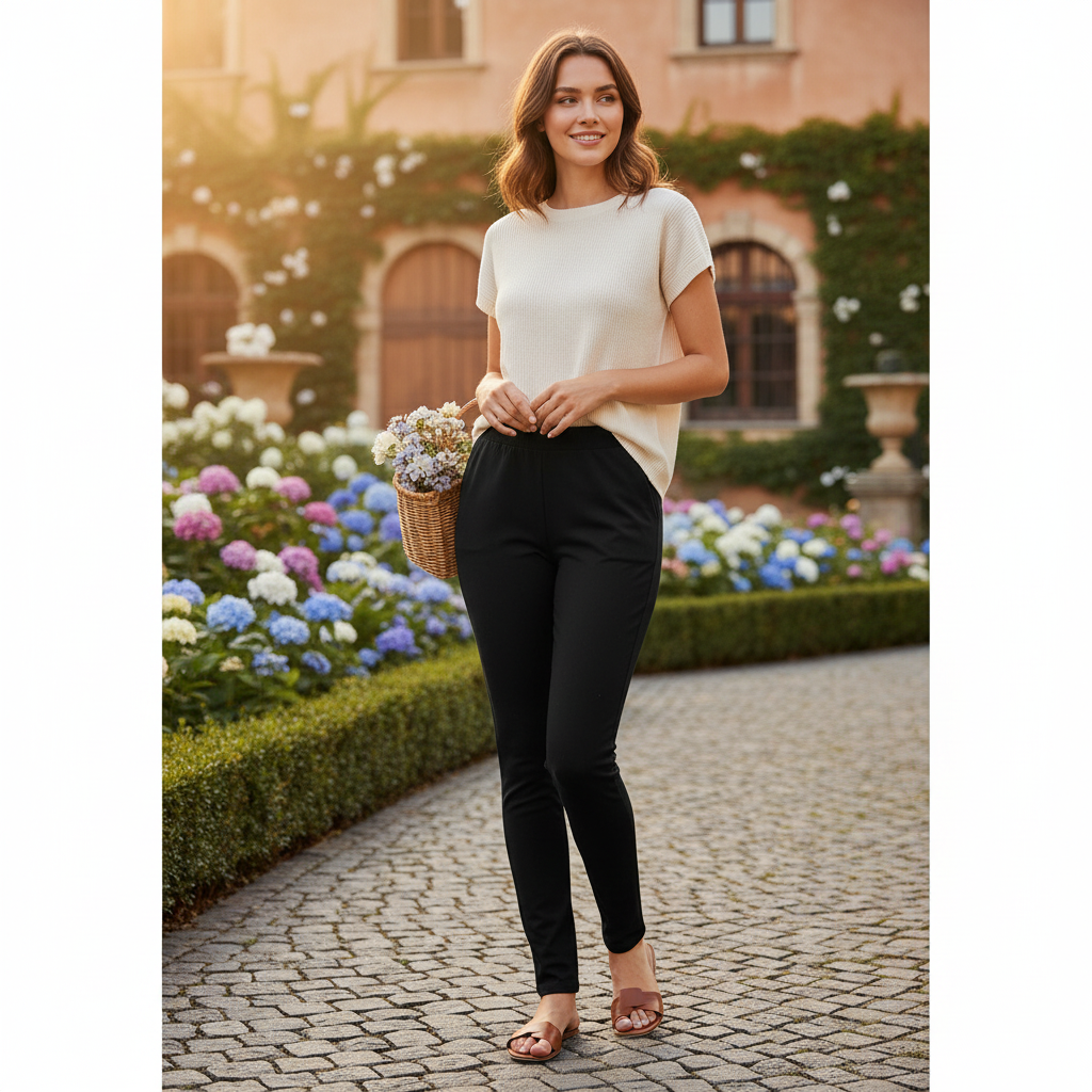 Esmara Women's Cotton Comfort Jeggings - Navy & Black