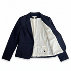 H&M Women's Navy Blue Tailored Single-Button Blazer