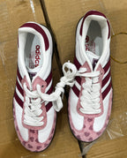 Adidas Adidas White & Pink Heart Print Samba-Style Sneakers