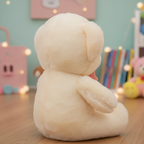 Cream Plush Teddy Bear with Red Love You Heart Gift