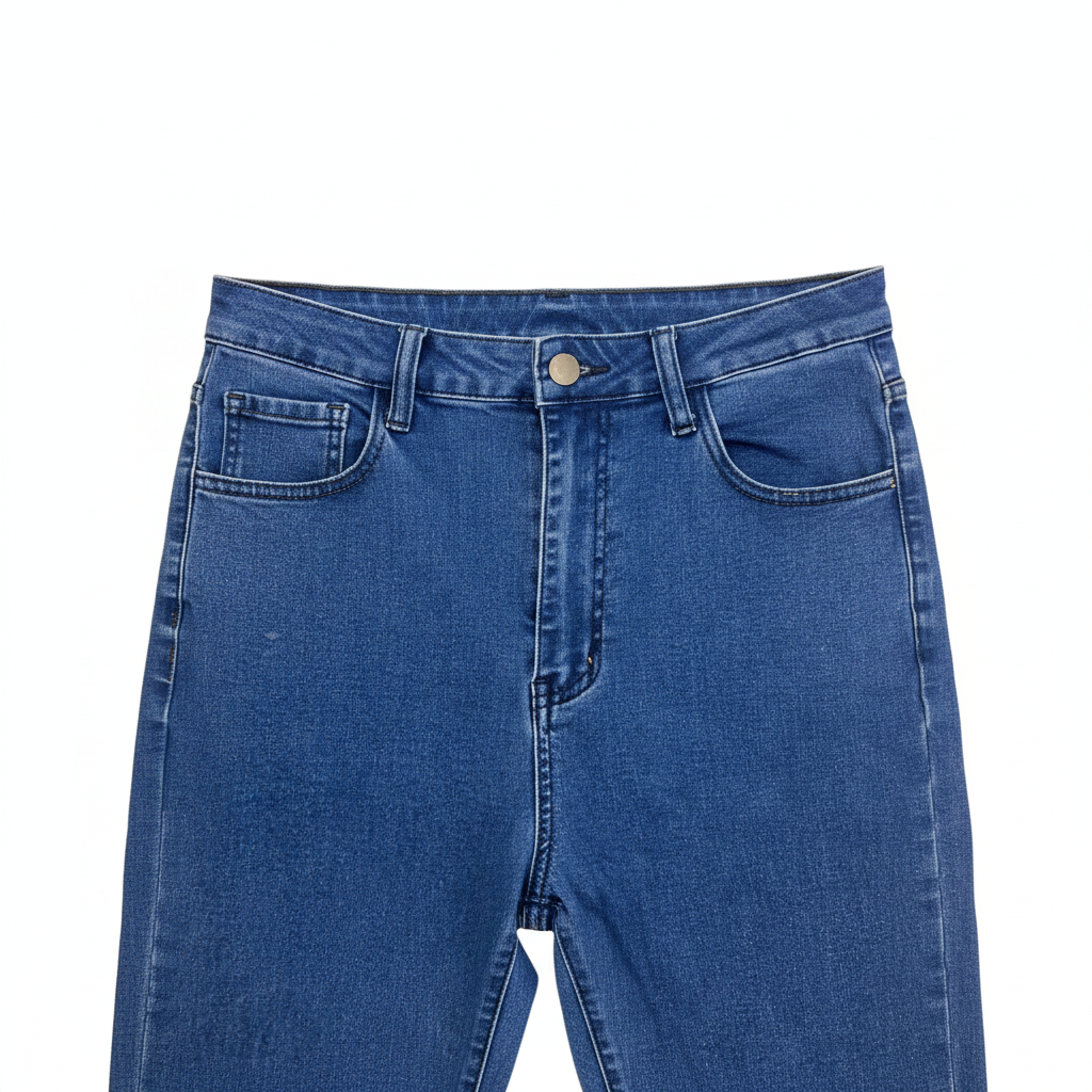 Unisex High-Waisted Blue Flare Denim Jeans