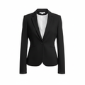 Women's Tailored Black Notched Lapel Blazer