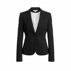 Women's Tailored Black Notched Lapel Blazer