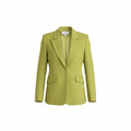 PRINCIPLES Women's Lime Green Tailored Single-Button Blazer