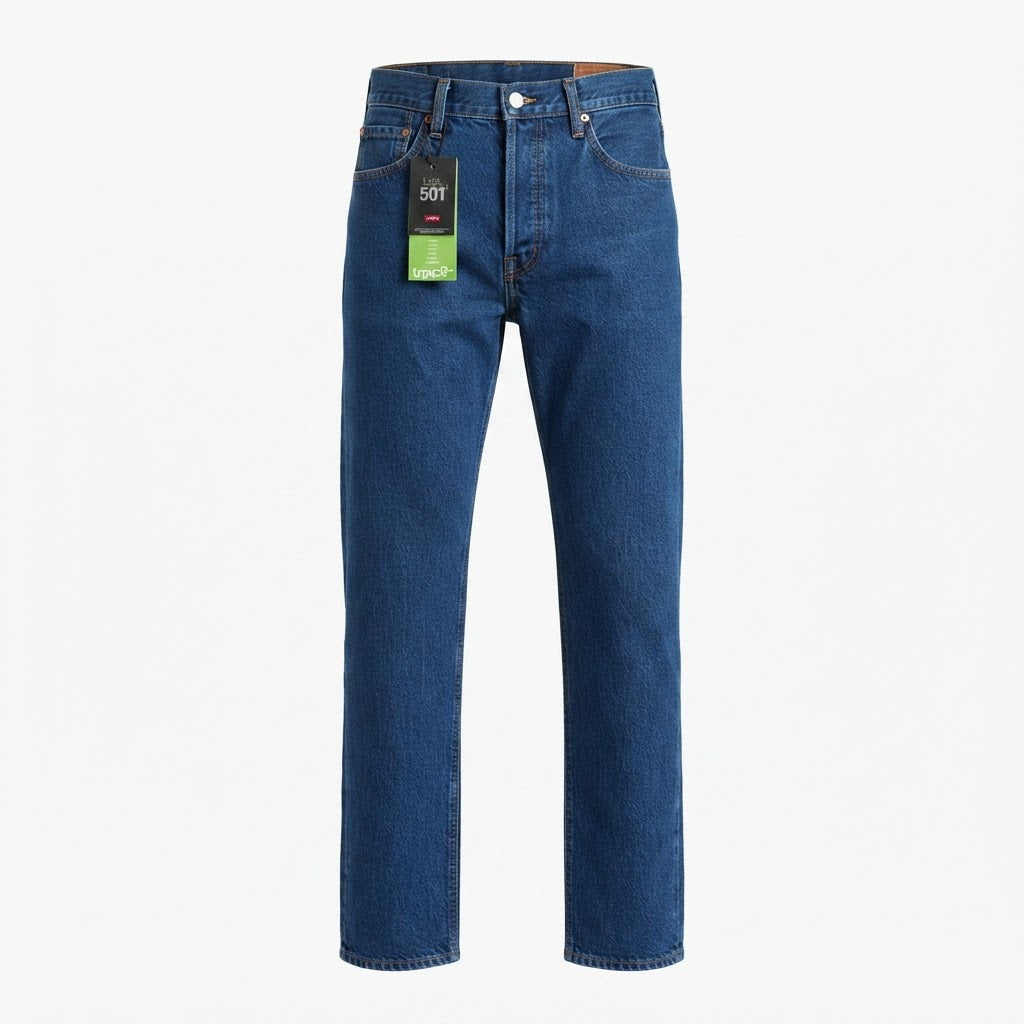 Levi's Levi's 501 Indigo Blue Straight Leg Button-Fly Jeans