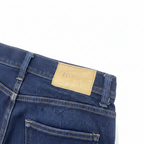 Women's Dark Blue Straight-Leg Premium Denim Jeans