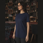 KOOKAÏ Navy Blue Short Sleeve Crew Neck Cotton Jersey T-Shir