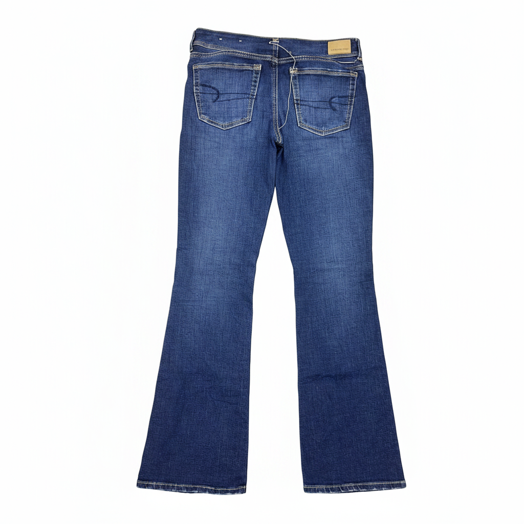 Women's Dark Wash Flared American Eagle Denim Jeans