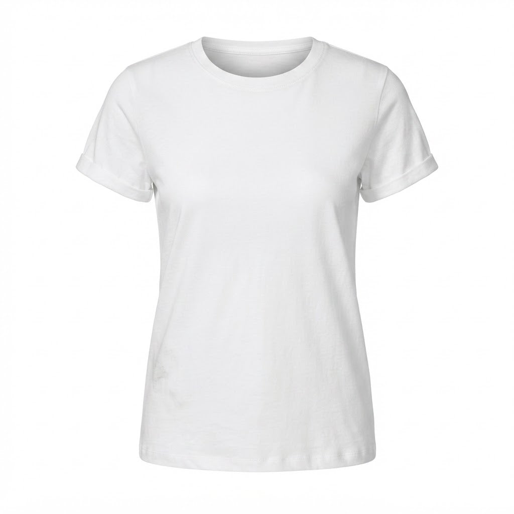 esmara Women's Classic White Crew Neck Cotton T-Shirt