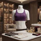 Purple Racerback High-Support Microfiber Sports Bra