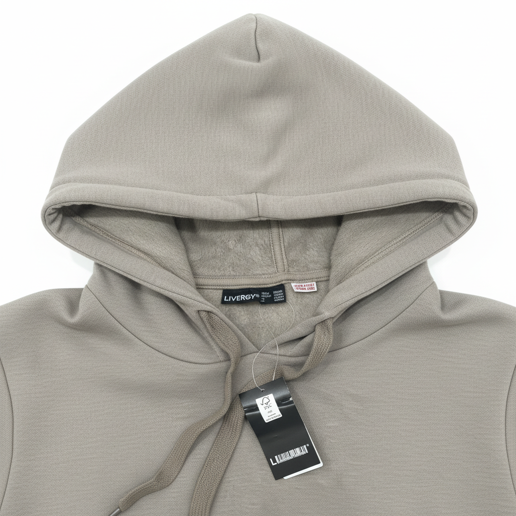 LIVERGY Men's Taupe Fleece Lined Hoodie - New with Tags
