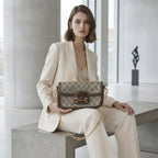GUCCI 650833 Monogram Small Flap Shoulder Bag with Horsebit
