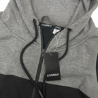 Livergy Men's Colorblock Zip-Up Hoodie - Black and Gray